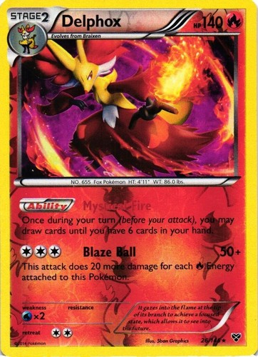 2014 Pokemon Japanese 048/XY-P Delphox EX Lizardon Mega Battle PSA