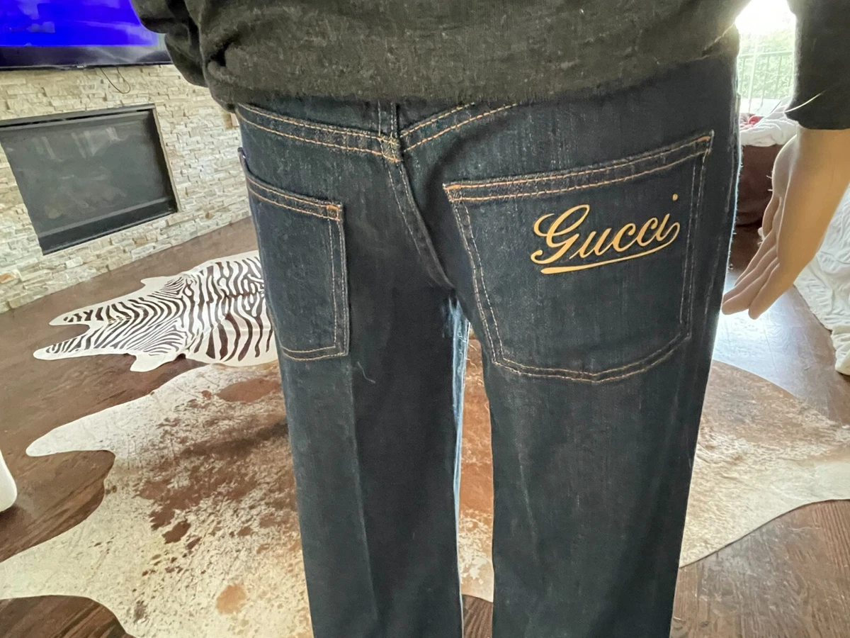 klog Tænk fremad Kom op Gucci Authentic Blue Jeans- NWT Sz 40 | eBay