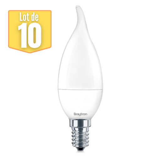 Ampoules LED E14 5W bougie basse consommation équivalent 35W lot de 10