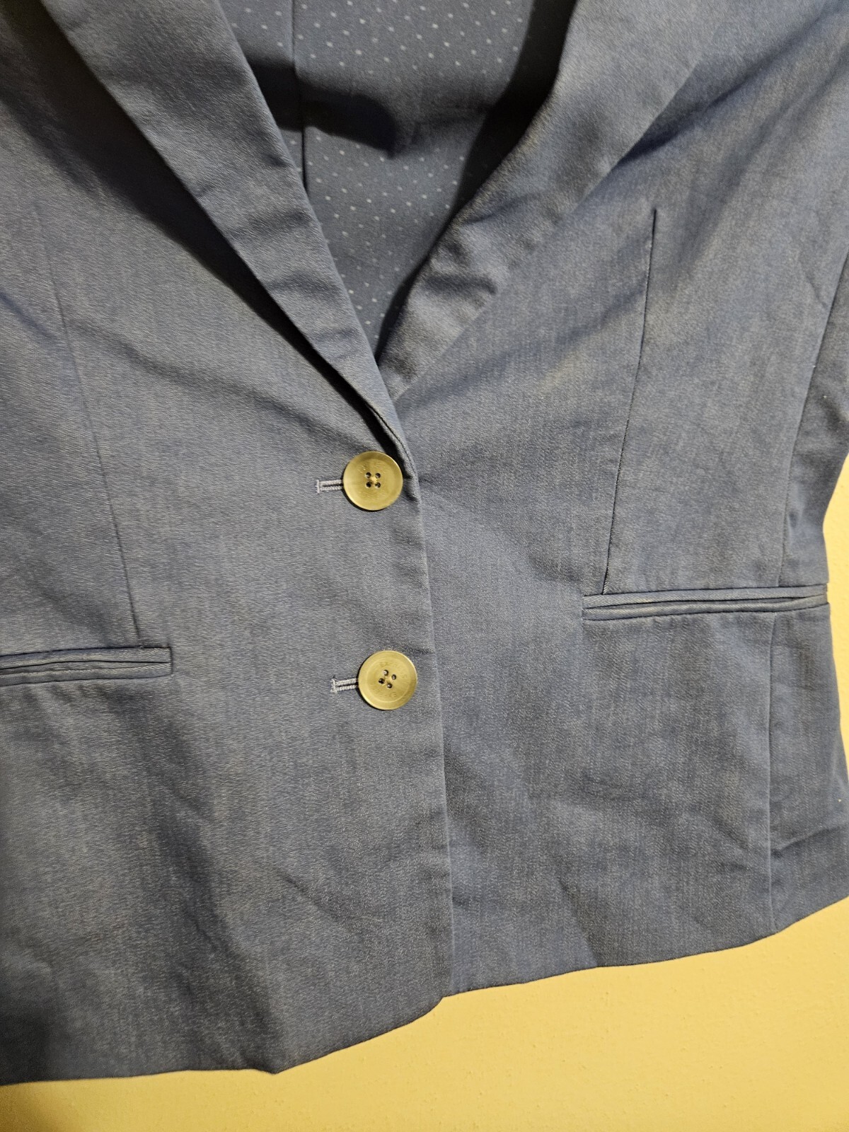 Express Womens Two Button Fully Lined Fitted Blue… - image 5