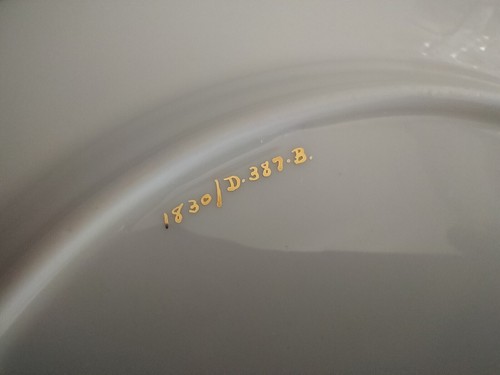 Piatto vintage Lenox oro cobalto 10 1/2" marchio verde 1830*387*B - Foto 5 di 5