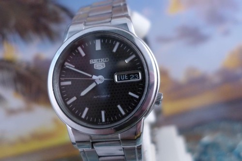 Classic 36mm SS Seiko 7S26 01F0 Day/Date Men's Automatic 423507 | eBay
