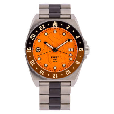 Core Timepieces Fury GMT ORANGE CLOCKWORK | Orange Dial 42mm Automatic Wristwatc