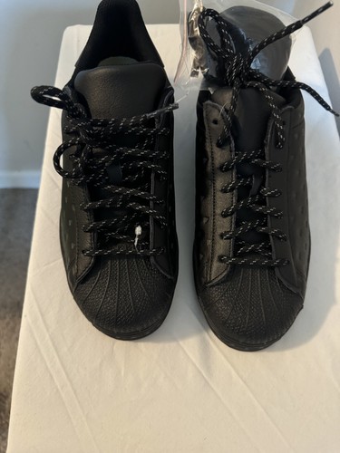 Size 10M- adidas Superstar All Black Pharrell - Picture 5 of 12