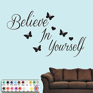 if you believe in yourself inspirational quotes wall decal decorative sticker AY