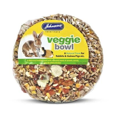 JOHNSON'S VEGGIE BOWL NATURAL MUNCH TREAT FOR RABBIT GUINEA PIG 150G- 1 Treat