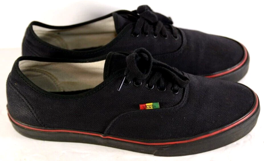 VANS Authentic Black HEMP RASTA Red Yellow Green Sz 11.5 Men s