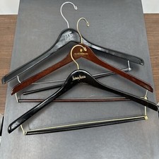 Nordstrom Wooden Hanger Lot Of 3 Saks 5th Avenue, Neiman Marcus Black Brown