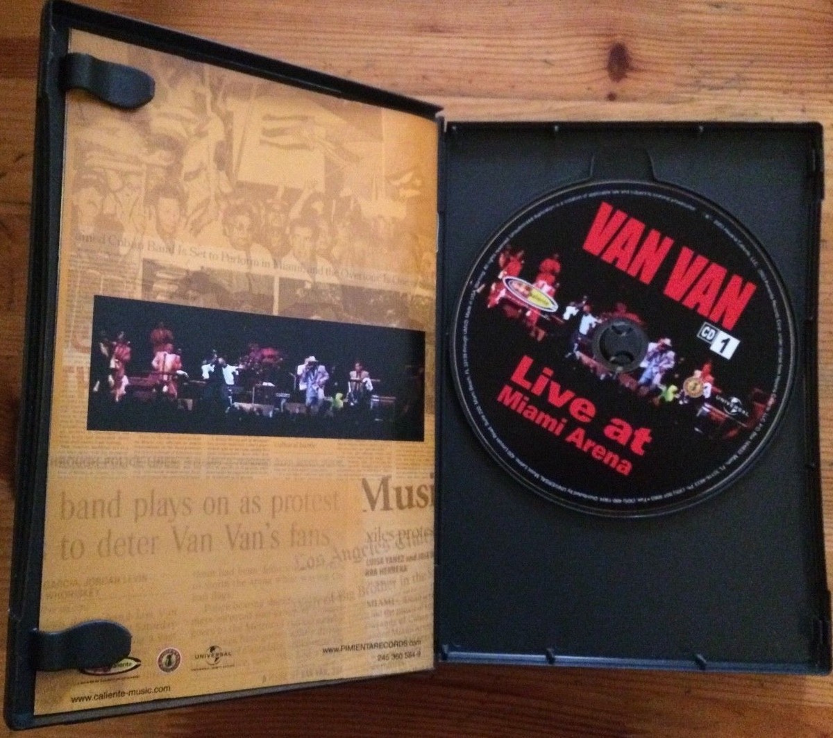 Van Van Live at Miami Arena 3 Disc Set 2 CDs & DVD