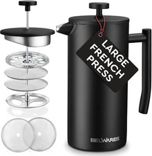 French Press Coffee Maker 50 OZ - Large Insulated Stainless Steel 304CoffeePress French Press Coffee Maker 50 OZ - Large Insulated Stainless Steel 304CoffeePress - Image 1
