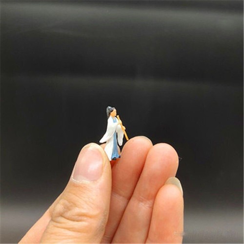 3D Resin Antique Blowing Flute Figure Decoration Micro Landscape Decoration - Bild 10 von 14