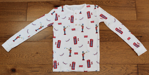 Little English LONDON PAJAMAS Boys 5 Shirt Pant PJs Set - Picture 3 of 8