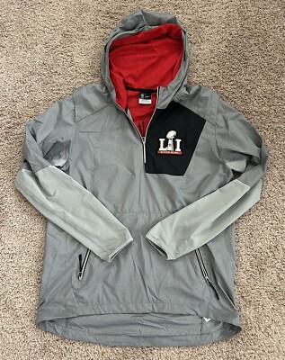 Nike Super Bowl 51 LI Fly Rush Mens M Jacket Quarter Zip Patriots Falcons TB12