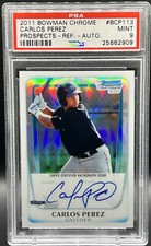 2011 BC Prospects Carlos Perez 249/500 PSA 9 *Top Pop 1* Rays Auto Refractor RC