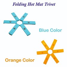 Foldable Hot Mat Trivet Heat Proof Pot Stand Silicone Kitchen Table Protector
