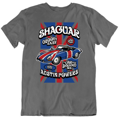 Jaguar Austin Powers E-Type James Bond Car Funny T Shirt Tee Gift New