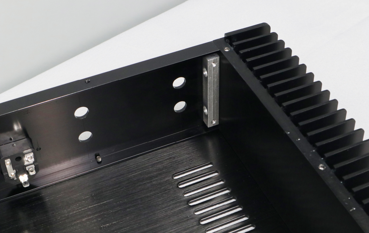 430x90x358mm Alluminio Spazzolato FAI DA TE Amplificatore di Potenza Custodia Hifi Posteriore di Classe AB Auricolare Carillon Preamplificatore Tubo Amp Telaio  44