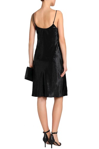 $269 Designer BAILEY 44 Women's Love in the Dungeon Metallic Velvet Dress L - Picture 2 of 6