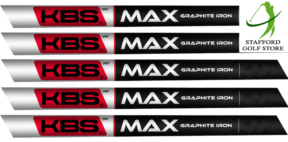 Fers Arbres Graphite KBS MAX .370 Pointe Parallèle - Lot De 6, Flex R
