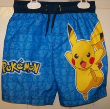 Pokemon Blue Swim Board Shorts Trunks Boys Size 4 NWT