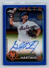 2024 Topps Chrome Grant Hartwig Blue Auto /150
