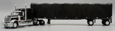 DCP FIRST GEAR 1/64 SCALE INTERNATIONAL LONESTAR BLACK & CURTAIN SIDE TRAILER