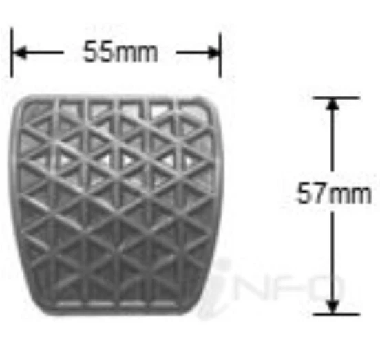 BRAKE & CLUTCH PEDAL PAD KIT FITS HOLDEN ASTRA AH TR & TS MODELS 9/1998-12/2009 - image 2 of 2