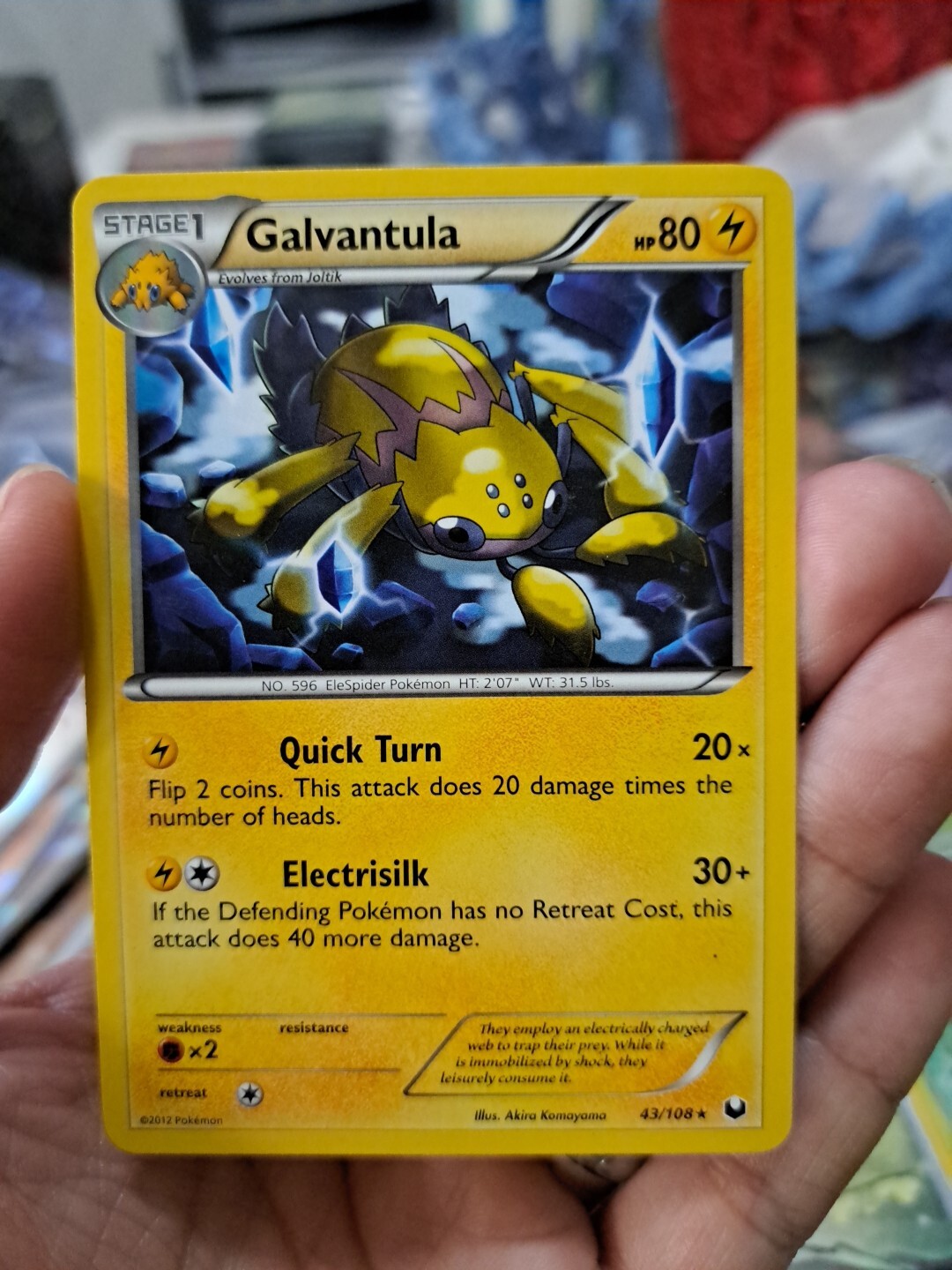 Galvantula 43/108- Dark Explorers- Rare - P4CK FRESH