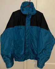 Vintage Columbia Bugaboo Mens Medium Green Black Full Zip Jacket 