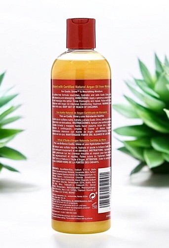 2 champú Creme of Nature aceite de argán sin sulfato brillo hidratante 12 fl. oz. - Imagen 2 de 2