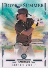Leo De Vries 2025 Panini Boys of Summer Blue Rookie Card #60 10/99 RC A's Padres
