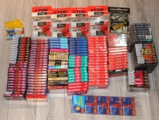 Lot Of  168  Sealed NOS Blank Tapes TDK Sony Maxell
