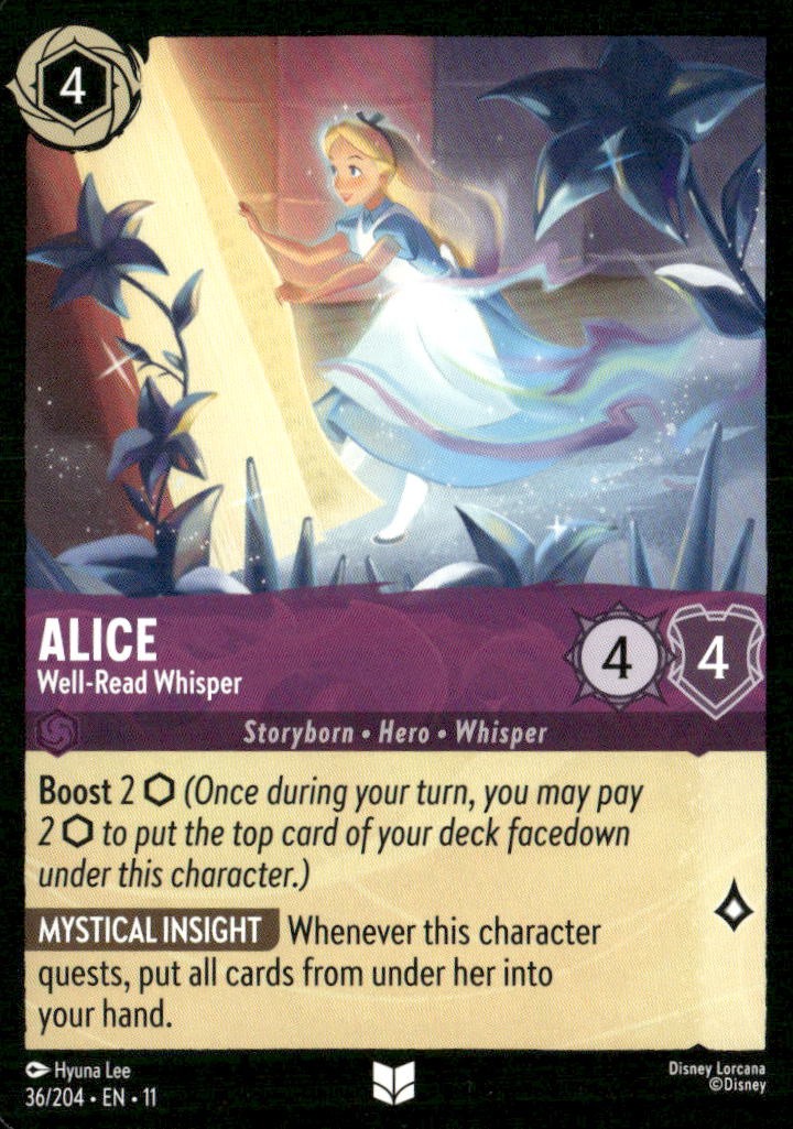 Alice - Well-Read Whisper 36/204 Uncommon Winterspell Lorcana Near Mint