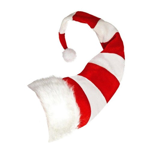 Christmas Hat Elf Style Hat Stripes Headdress Party Decoration Christmas cap - Picture 5 of 11