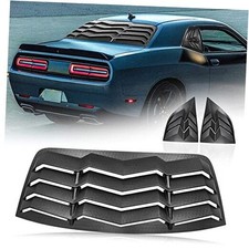 Window Louver ABS Windshield Sun Shade Cover Compatible Rear Side Matte Black