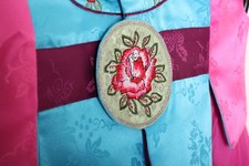 Hanbok Dress Girls Size 5 Pink Blue Light Costume Floral