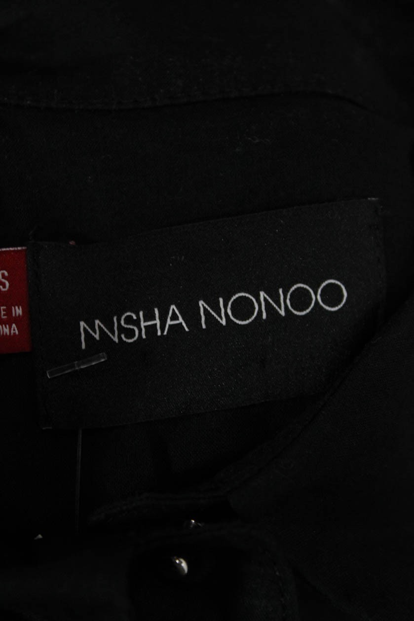 Misha Nonoo Women Basic Collared Button-Up Top Bl… - image 6