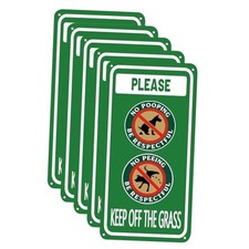 WOSTOD No Pooping Dog Signs For Yard, Keep Off Grass Sign Signs, Warning Dog