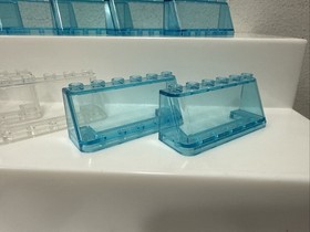 LEGO 4176 Windscreen 2x6x2 Lot of 26 Pieces Trans Clear Blue Brown
