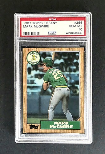 1987 Topps Tiffany Mark McGwire Rookie RC #366 PSA 10 GEM MINT Athletics