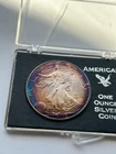 2002 American Silver Eagle 1oz MONSTER Toning Toned 🌈 Uncirculated ￼