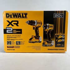 New DeWalt DCK251E1QQ1 20V MAX XR Cordless Hammer Drill Impact Driver Combo Kit