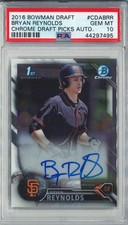 2016 Bowman Draft Chrome DP Autographs Bryan Reynolds RC PSA 10 #CDA-BRR