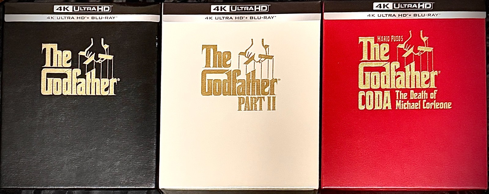 GODFATHER TRILOGY MANTA LAB ONE-CLICK BOXSET 4K UHD BLU-RAY STEELBOOK *SEALED*