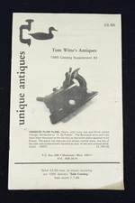Tom Witte's Unique Antiques 1985 Catalog Supplement #2 The Fine Tool Journal
