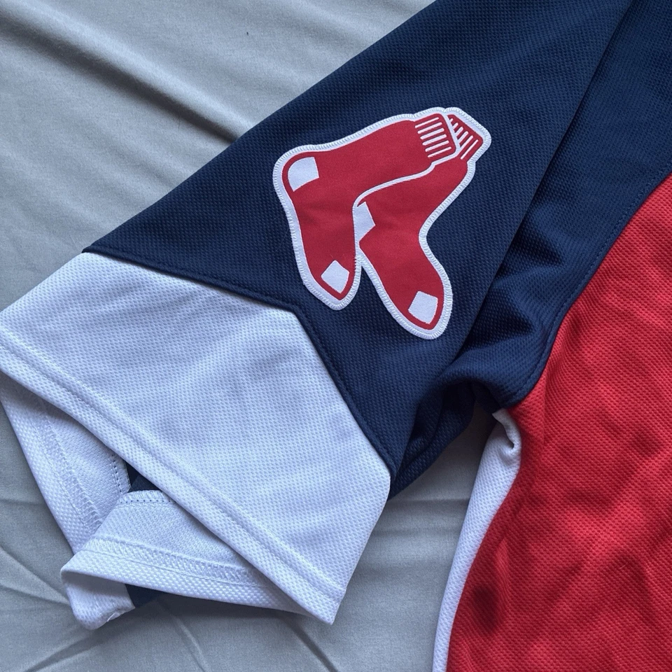 Majestic Stitched Boston Red Sox Jacoby Ellsbury Jersey Size L #2 Red MLB EUC - Image 3 of 4