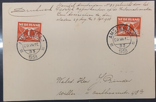 Niederlande: Drucksache Amsterdam 83; 29.VIII 1938...... (D14)