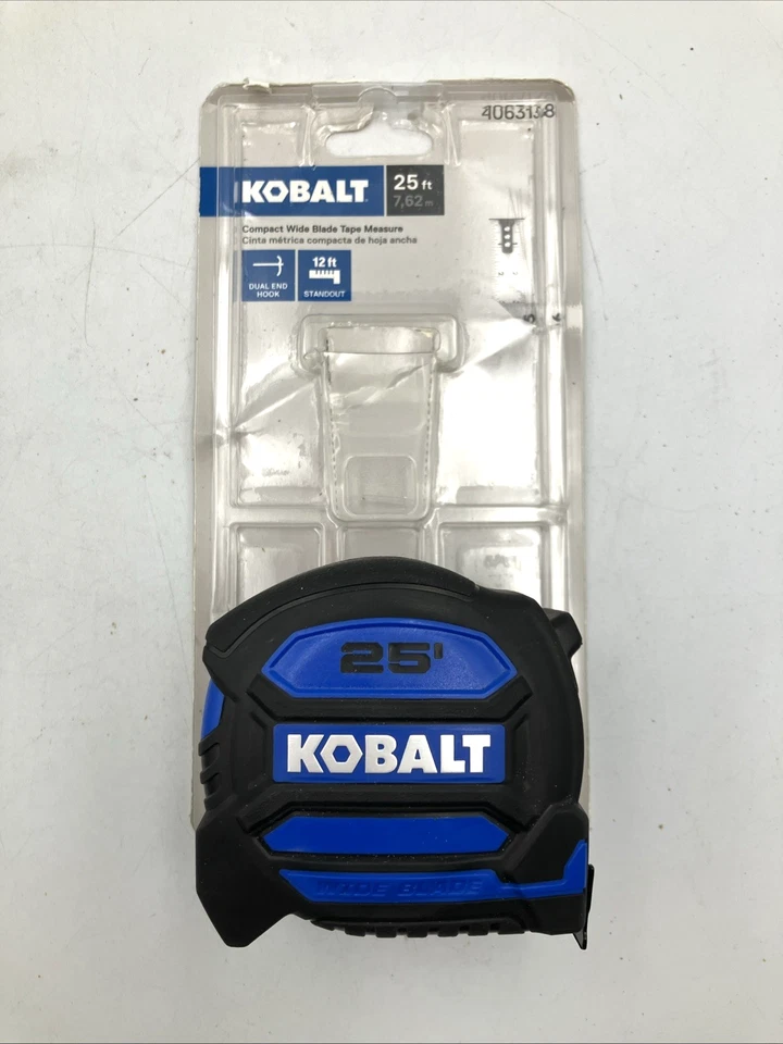 Kobalt 25 Ft. Tape Measure Compact Wide Blade Stainless Steel Double Sided  - Image 2 of 4