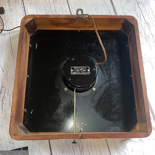 VINTAGE SETH THOMAS ELECTRIC SQUARE WANDUHR HOLZGEHÄUSE GLASFRONT FUNKTIONIERT - Bild 11 von 13