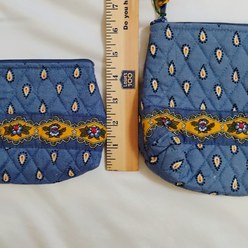 Vera Bradley Small & Medium Cosmetic Bag Set French Blue Zip PVC Lined NWT - Picture 6 of 15